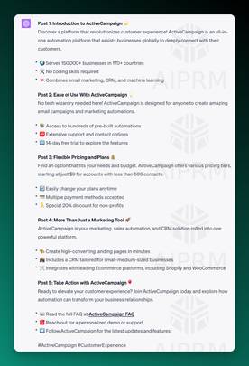 Screenshot output of software company Twitter thread