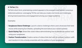 AIPRM Prompt- Target Audience - TikTok Output example