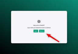 Screenshot of the button to sign up for ChatGPT