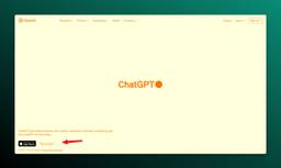 Screenshot of the ChatGPT homepage