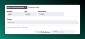 Sales Follow Up Procedure Prompt - AIPRM Input