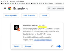 aiprm extension version