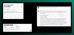 Screenshot of using AIPRM for book recommendations