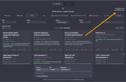 Screenshot of AIPRM account location