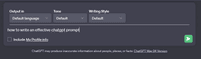Omnibox prompt in AIPRM