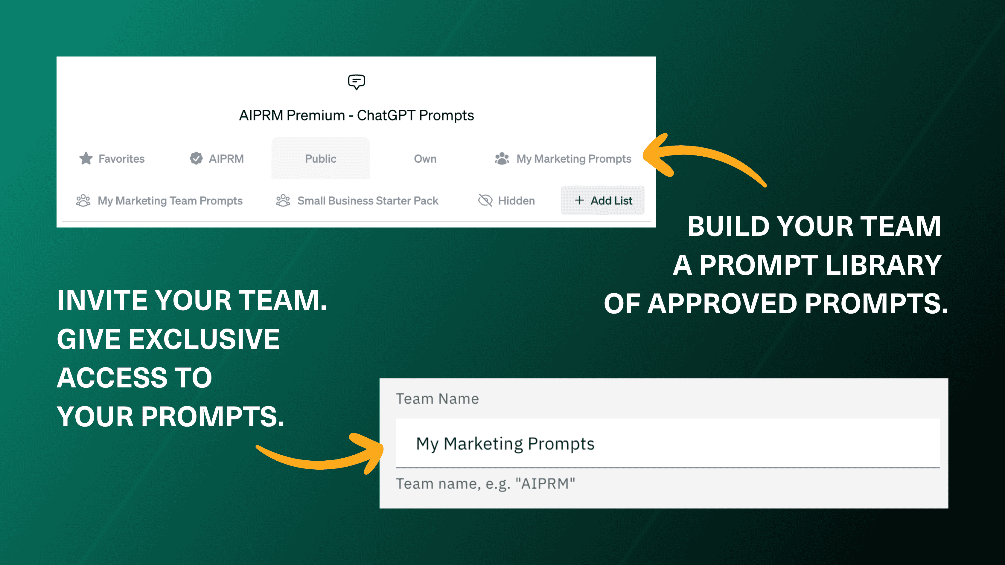AIPRM Teams Example