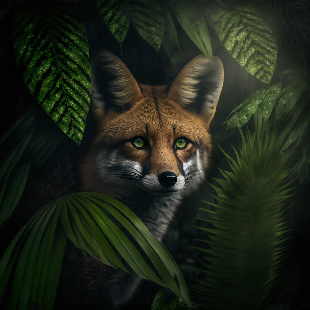 fox in the rainforest