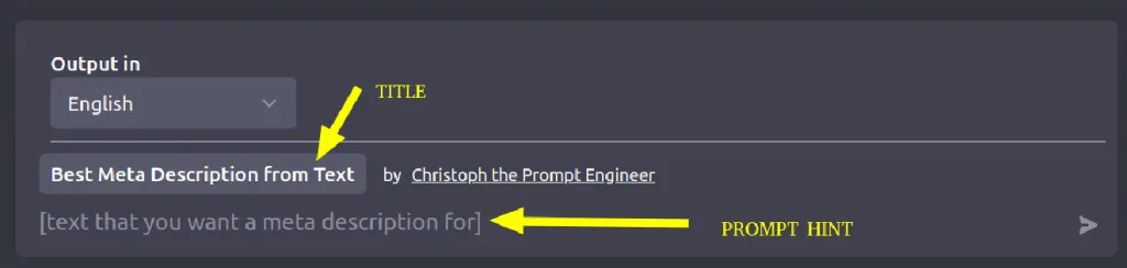 prompt hint title