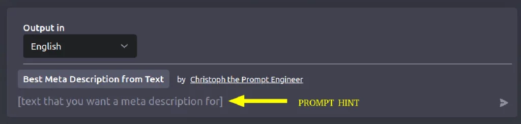 prompt hint