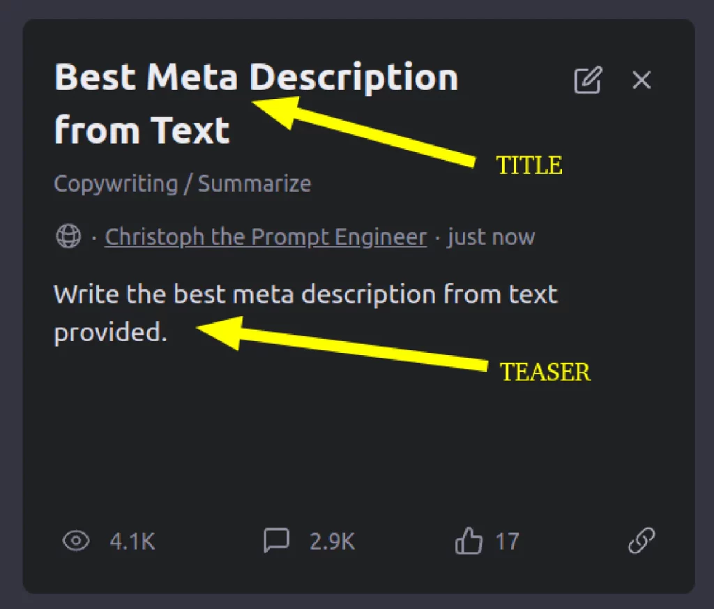 teaser description